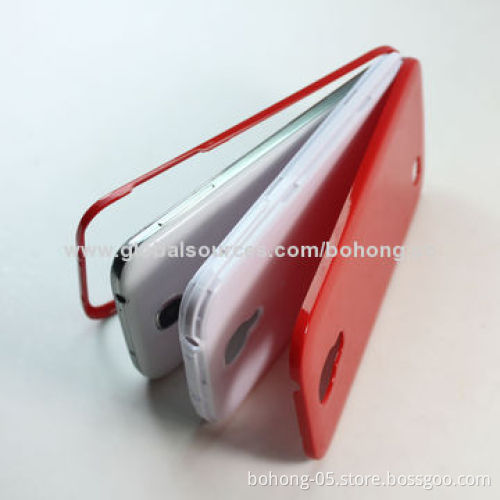 TPU + PC Cases for Samsung S5 with PC Face Bumper, Various Colors Available